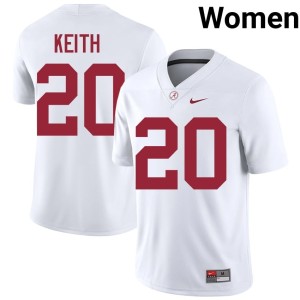 Roll Tide #20 Khalifa Keith NCAA College Football Womens White Jersey 547167-972