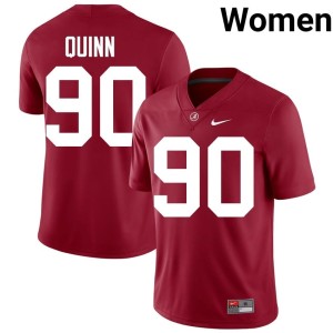 Bama Women's Alumni College Football Lorcan Quinn Crimson #90 Jersey 687862-728