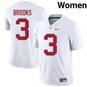 Roll Tide #3 White Womens NCAA Lotzeir Brooks College Football Jersey 716224-473