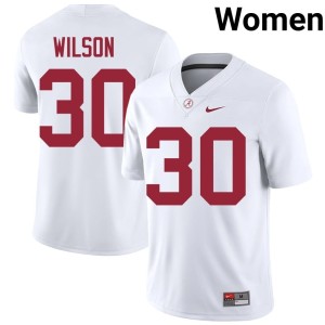 The Tide #30 University Mack Wilson College Football White Women's Jersey 797398-646