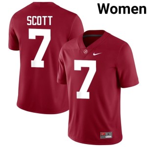 Alabama Crimson Tide Womens Crimson #7 Stitched Rico Scott College Football Jersey 208230-967