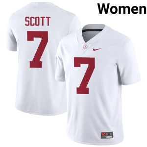 Go Bama Limited Women #7 White Rico Scott College Football Jerseys 495566-819