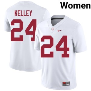 Bama Stitched White #24 College Football Womens Rihyael Kelley Jersey 788257-306