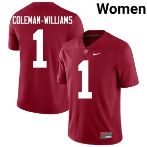 Alabama Crimson Tide #1 Womens Ryan Coleman-Williams College Football 2026 Crimson Jerseys 163403-543