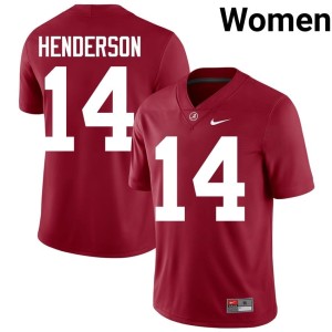 UA #14 Crimson NCAA Women's Tyler Henderson College Football Jersey 908503-980