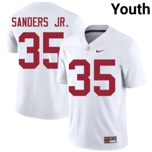 Go Bama #35 College Football Youth Game White Abduall Sanders Jr. Jerseys 745871-656