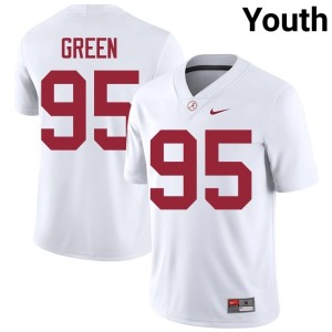 Bama College Football White Youth University #95 Anderson Green Jerseys 442111-955