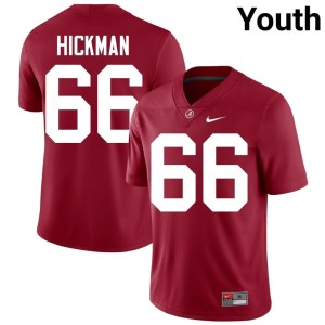 Go Bama Baker Hickman Alumni Crimson Youth #66 College Football Jersey 802766-461