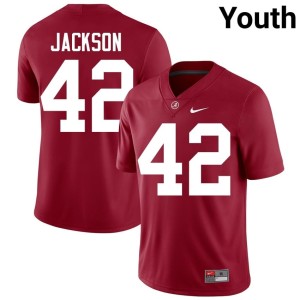 UA Crimson Tide College Football Crimson Game Ben Jackson Youth #42 Jerseys 714360-627