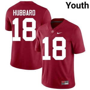 University of Alabama High School Crimson #18 Bray Hubbard College Football Youth Jerseys 307887-170