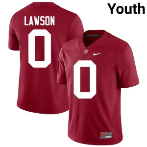 Roll Tide Crimson #0 Alumni Youth College Football Deontae Lawson Jersey 417542-149