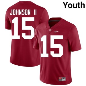 Bama 2026 #15 College Football Youth Duke Johnson II Crimson Jerseys 204005-961