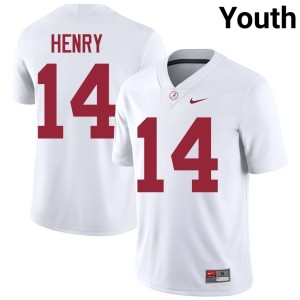 Bama High School College Football Fatutoa Henry Youth White #14 Jerseys 133550-287