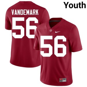 UA #56 Youth Crimson College Football Geno VanDeMark Embroidery Jersey 460363-571