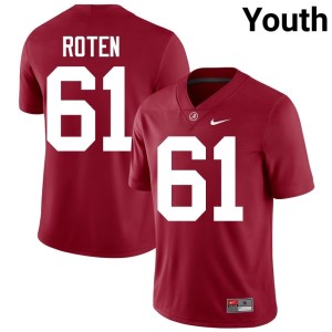 Crimson Tide Graham Roten College Football Crimson Youth #61 Player Jerseys 529142-952