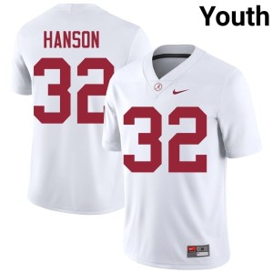 Alabama Crimson Tide College Football White Alumni Youth #32 Griffin Hanson Jersey 821420-889