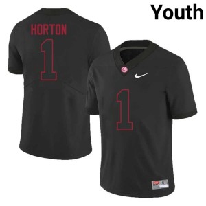 Go Bama #1 Youth Player College Football Black Isaiah Horton Jersey 613442-406