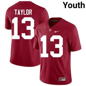 University of Alabama Youth College Football #13 2026-27 Crimson Ivan Taylor Jersey 157540-533