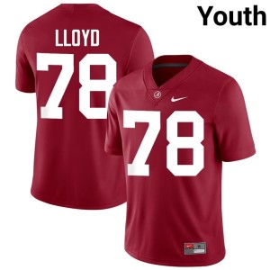 Alabama Crimson Tide Crimson Jackson Lloyd Replica #78 Youth College Football Jerseys 261699-476