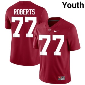 Alabama #77 College Football Jaeden Roberts Limited Crimson Youth Jersey 810200-159