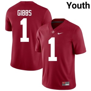 The Tide Crimson 2026 College Football Jahmyr Gibbs Youth #1 Jersey 288623-311