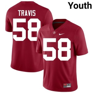 UA Jamison Travis NCAA Youth Crimson #58 College Football Jerseys 920661-940