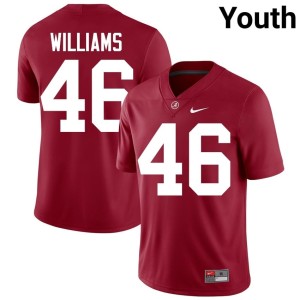 Alabama College Football Jay Williams #46 Crimson Stitched Youth Jerseys 684089-637