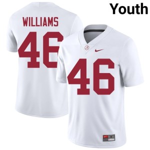Go Bama Jay Williams Youth #46 Official College Football White Jersey 416538-776