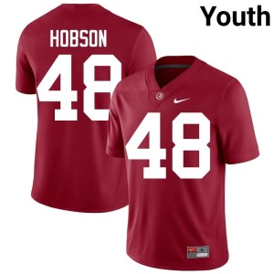 Bama Jayden Hobson College Football Limited Crimson Youth #48 Jerseys 545996-858