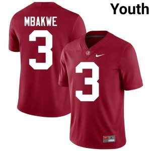 Alabama Crimson Tide University Jaylen Mbakwe #3 Crimson Youth College Football Jerseys 143611-548