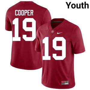 Crimson Tide College Football Youth #19 John Cooper Crimson Limited Jersey 146710-864
