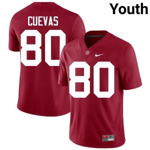 Alabama #80 College Football Crimson 2026-27 Josh Cuevas Youth Jersey 268164-550