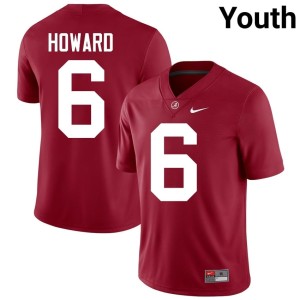 Crimson Tide Youth Crimson Limited #6 College Football Kameron Howard Jersey 380384-435