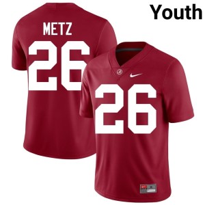 Roll Tide Player Crimson Luke Metz Youth #26 College Football Jersey 616552-228