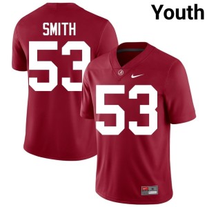 Crimson Tide Youth #53 College Football Mac Smith Crimson University Jerseys 134652-676