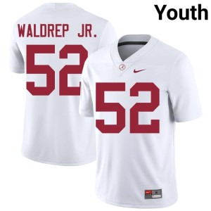 Alabama Crimson Tide Player Youth Mal Waldrep Jr. #52 White College Football Jerseys 368684-683