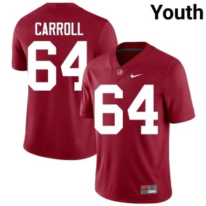 The Tide Official Michael Carroll #64 Crimson Youth College Football Jerseys 983238-516