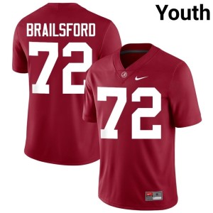 The Tide Parker Brailsford Crimson #72 Youth College Football Game Jersey 541884-931