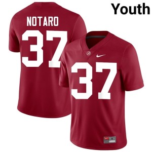 Alabama Youth #37 2026-27 Crimson College Football Peter Notaro Jersey 715880-567