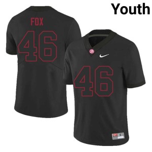 Bama Peyton Fox #46 Black Youth High School College Football Jersey 180827-458