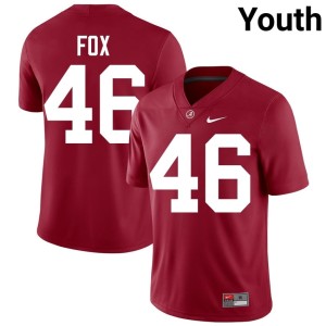 University of Alabama College Football Peyton Fox Alumni #46 Youth Crimson Jerseys 983606-933