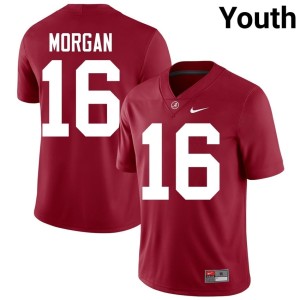 Alabama Crimson Tide College Football Red Morgan Youth #16 Crimson 2026 Jersey 199583-767