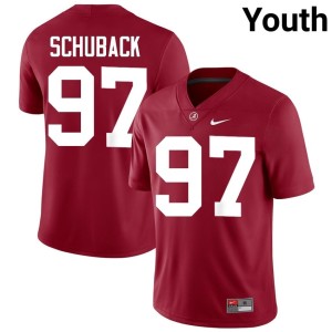 Roll Tide Youth Reid Schuback College Football Crimson Limited #97 Jersey 735517-342