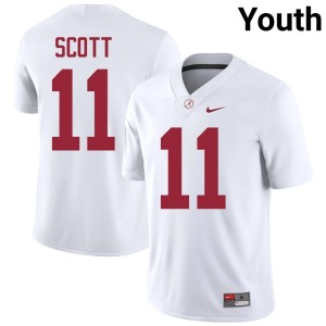 UA Crimson Tide #11 2026 White Youth College Football Rico Scott Jersey 401623-676