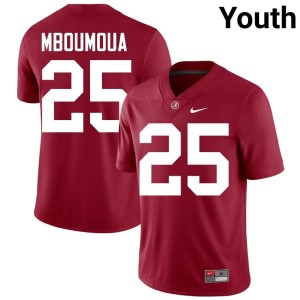 Bama College Football Steve Bolo Mboumoua NCAA #25 Crimson Youth Jerseys 455581-940
