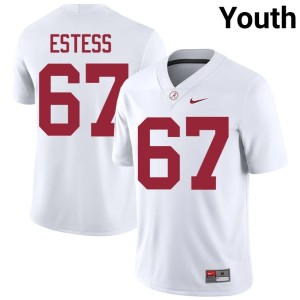 Go Bama College Football White Youth #67 Wade Estess Alumni Jersey 380504-238