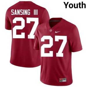 Crimson Tide Youth Walter Sansing III Game Crimson #27 College Football Jersey 280210-368