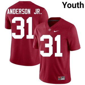 UA Crimson Tide Crimson #31 College Football Youth Will Anderson Jr. Game Jersey 705194-783