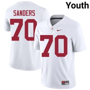 Roll Tide College Football William Sanders Alumni #70 White Youth Jersey 347627-831