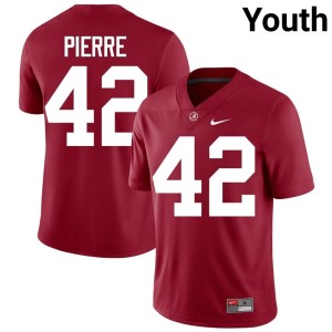 Bama Crimson Yhonzae Pierre Youth College Football Game #42 Jersey 828011-223